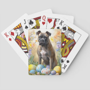 Jeu De Cartes Cane Corso avec vacances d'oeufs de Pâques