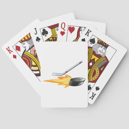 Jeu De Cartes Canot de hockey à flammes (dos)