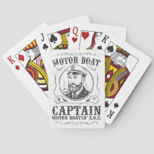 Jeu De Cartes Capitaine de bateau à moteur drôle de bateau ponto