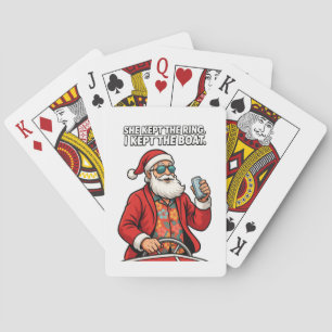 Jeu De Cartes Capitaine de bateau du Père Noël Citation drôle de