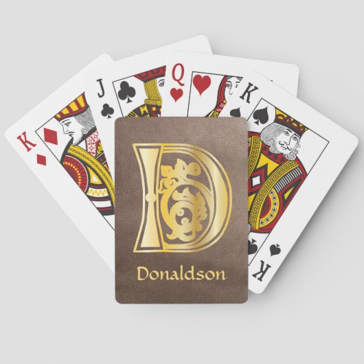 Jeu De Cartes Capitale décorative botanique médiévale D (dos)