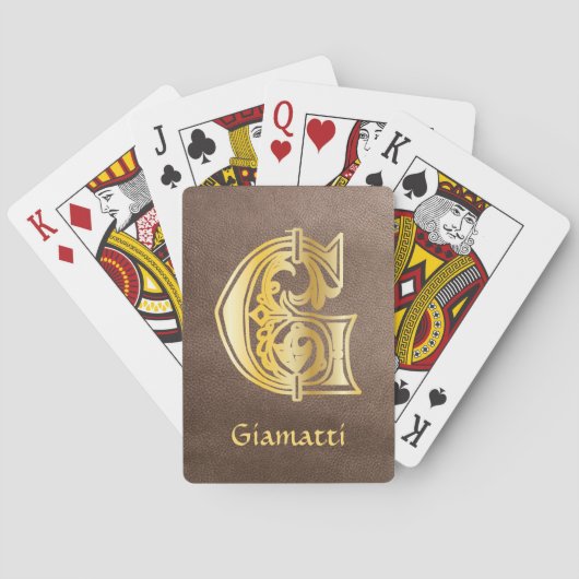 Jeu De Cartes Capitale décorative botanique médiévale G (dos)