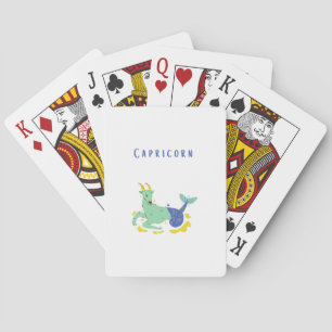 Jeu De Cartes Capricorne rose, zodiaque, impression d'étoiles