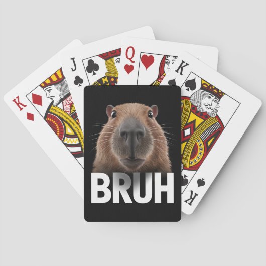 Jeu De Cartes Capybara Drôle Bruh  (dos)