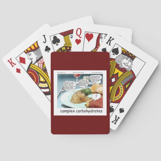 Jeu De Cartes Carbes Complexes Funny Philosophie Foodie Comic (dos)