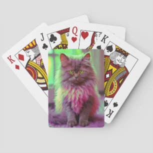 Jeu De Cartes Card Poker pour Amoureux de les chats
