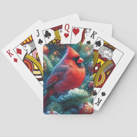 Jeu De Cartes Cardinal de Noël/hiver (dos)