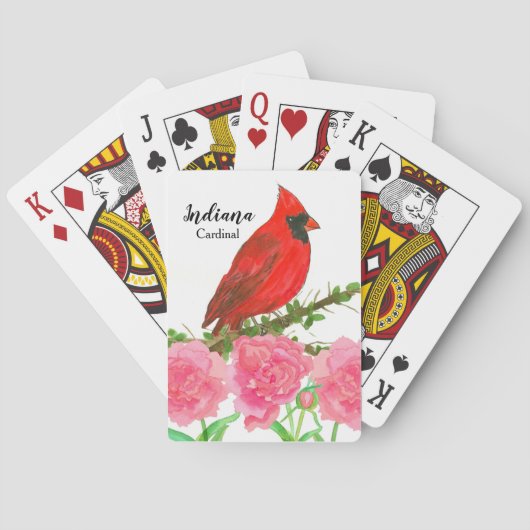 Jeu De Cartes Cardinal Pink Peonies Indiana Souvenir (dos)