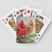 Jeu De Cartes Cardinaux du Nord dans Pine Tree Winter Nom de fam (dos)