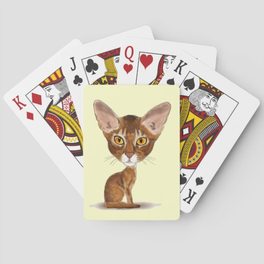 Jeu De Cartes Caricature Abyssinian (dos)