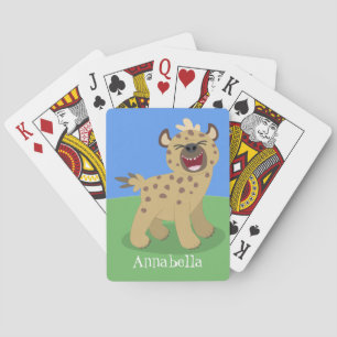 Jeu De Cartes Caricature amusante hyena riant illustration
