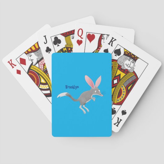 Jeu De Cartes Caricature de bilby australien très heureuse (dos)