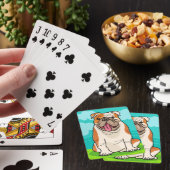 Jeu De Cartes Caricature de Bulldog en anglais mignon (In Situ)