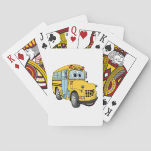 Jeu De Cartes Caricature de bus de l'école Mini