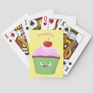 Jeu De Cartes Caricature de cupcake joyeux