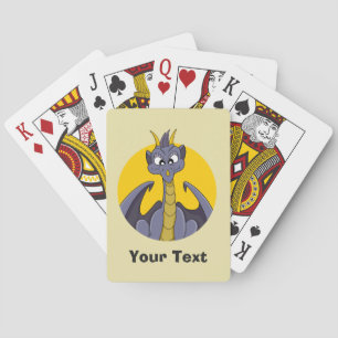 Jeu De Cartes Caricature de dragon violet personnalisé Jouer aux