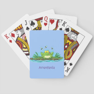 Jeu De Cartes Caricature de grenouille vert mignon