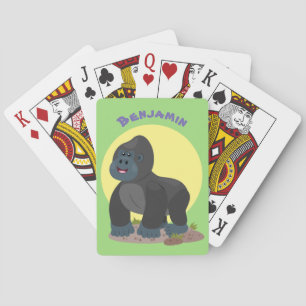 Jeu De Cartes Caricature de gros gorilles joyeux