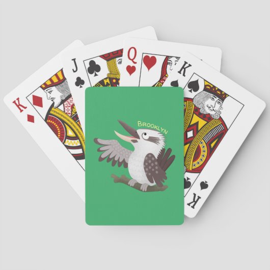 Jeu De Cartes Caricature de kookaburra drôle et drôle (dos)
