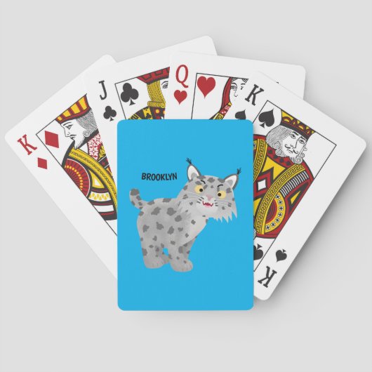 Jeu De Cartes Caricature de lynx de lynx de lynx (dos)