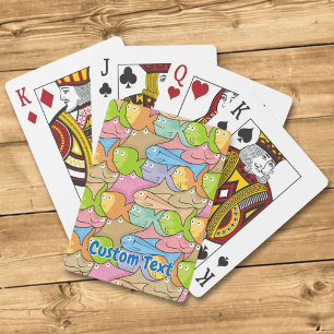 Jeu De Cartes Caricature de poissons jouant aux cartes