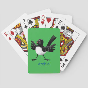 Jeu De Cartes Caricature de Willie Wagtail australienne personna