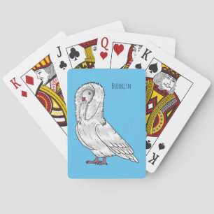Jeu De Cartes Caricature d'oiseau pigeon Jacobin
