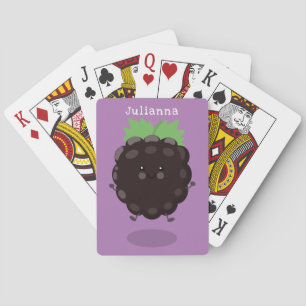 Jeu De Cartes Caricature mignonne de mûre mauve de mûre mûre mau