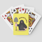 Jeu De Cartes Caricature mole joyeux (dos)