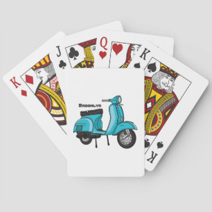 Jeu De Cartes Caricature moto mopée mûre illustration