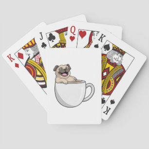 Jeu De Cartes Carlin avec la coupe du café