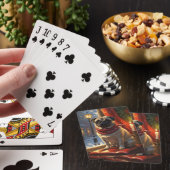Jeu De Cartes Carlin avec les lumières de Noël (In Situ)