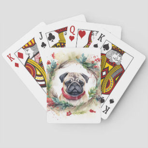 Jeu De Cartes Carlin Noël Wreath Festive Pup