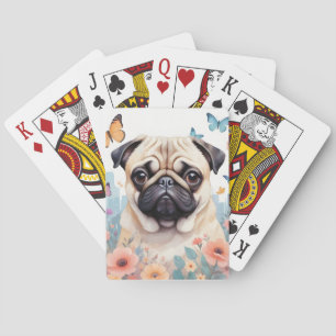 Jeu De Cartes Carlin Vintage Animal Nature Environnement Ville A