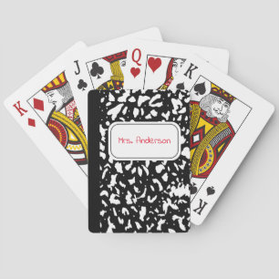 Jeu De Cartes Carnet de composition de marbre personnalisé