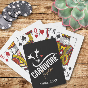 Jeu De Cartes Carnivore Lover noir élégant