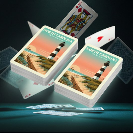 Jeu De Cartes Caroline du Nord vintage