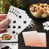 Jeu De Cartes Carotte Orange Polka Dot Blanc Moderne (In Situ)