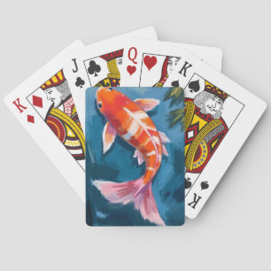 Jeu De Cartes Carpe Koï Aquarelle Belle