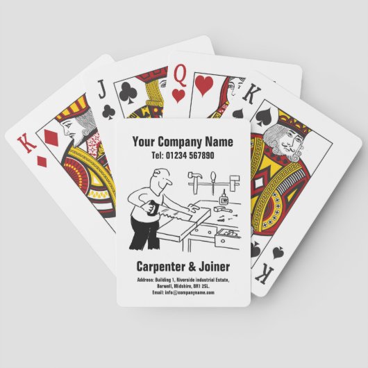 Jeu De Cartes Carpenter et joint (dos)