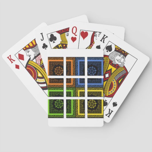 Jeu De Cartes Carré dans une boîte (dos)