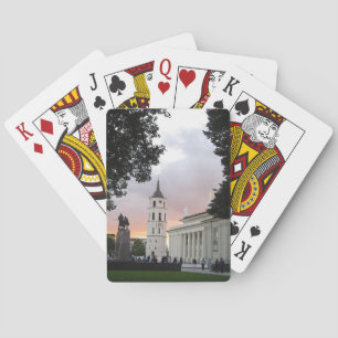 Jeu De Cartes Carré de la cathédrale à Vilnius, LITUANIE —