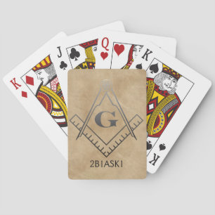Jeu De Cartes Carré et boussole avec entrée G - Ombre