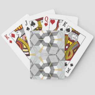 Jeu De Cartes Carré hexagone coloré : kaléidoscope géométrique.