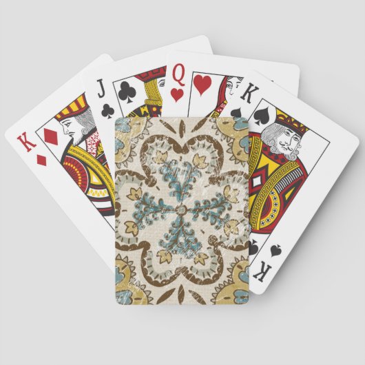 Jeu De Cartes Carré Non-Embelli II de batik (dos)