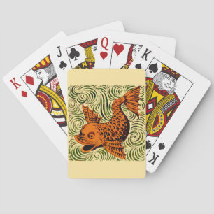 Jeu De Cartes Carreau Antique Poisson Art Ancien Art De Morgan