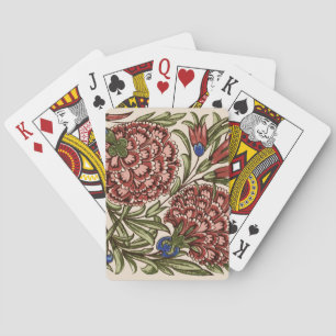 Jeu De Cartes Carreau de fleur d'œillet Art antique rustique De