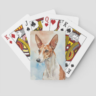 Jeu De Cartes Carreau photo en acrylique de Chien de chasse ibic