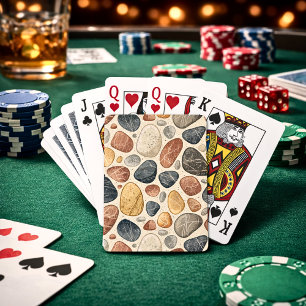 Jeu De Cartes Carreaux de galets tons de terre