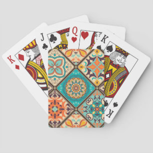 Jeu De Cartes Carrelage en patchwork coloré : Motifs islamiques.